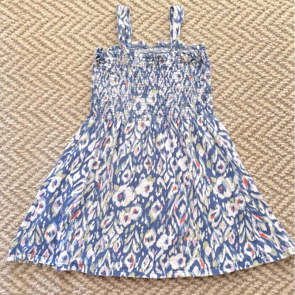 EUC OshKosh B’gosh Girls Blue Floral Print Cotton Play Dress (5T) - Picture 5 of 5